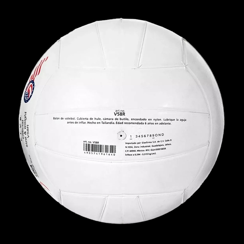 Balón De Voleibol Clásico V58R Hule Natural Moldeado No 5 Molten