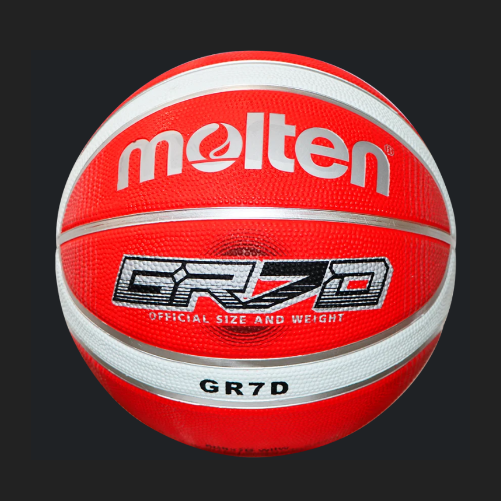 Balon de basquetbol BGRX7TD-WRM Giugiaro hule deep channel rojo blanco no.7 Molten