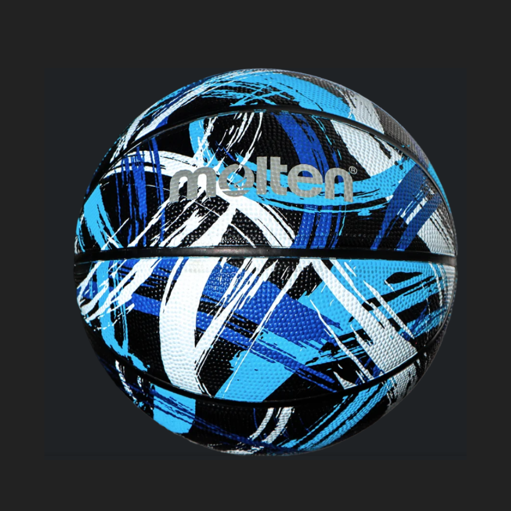 Balon de basquetbol B7F1611-KB Graphics Series deep channel hule natural negro/azul no.7 Molten