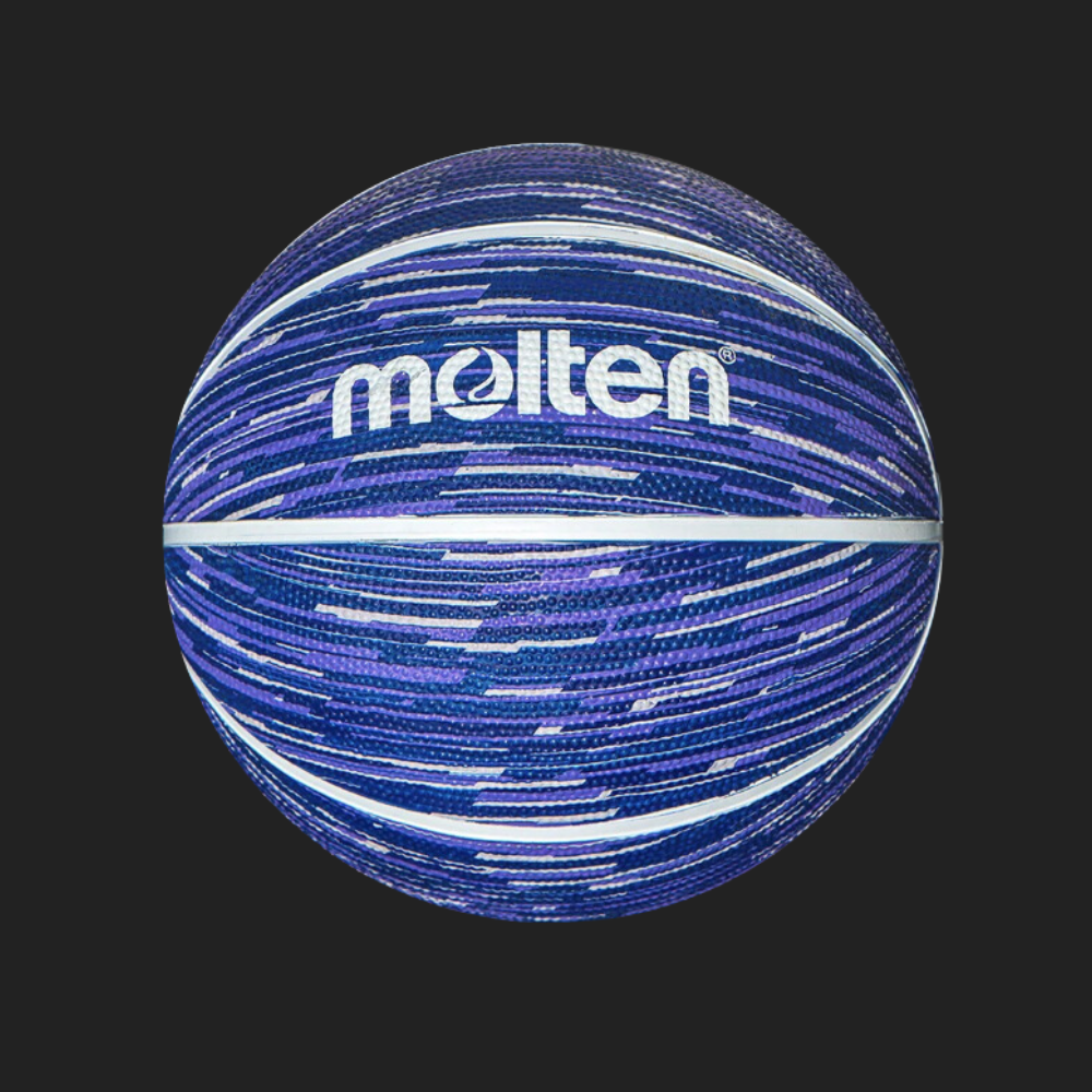 BALON DE BASQUETBOL B7F1600-BW GRAPHICS SERIES HULE NATURAL AZUL/BLANCO NO.7 MOLTEN
