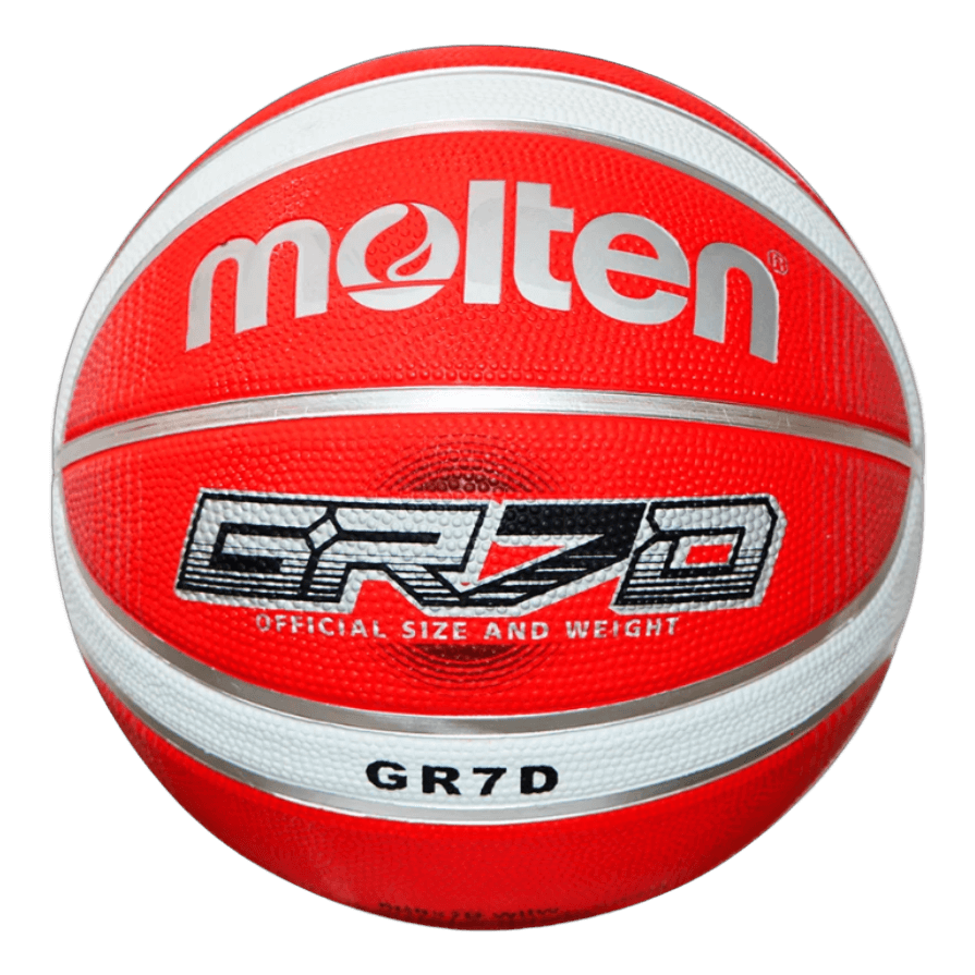 Balon de basquetbol BGRX7TD-WRM Giugiaro hule deep channel rojo blanco no.7 Molten