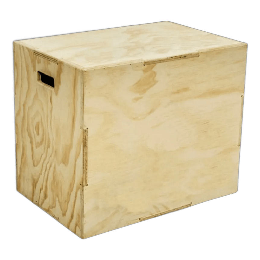 Cajón Pliométrico Plyo Box de Madera 3 en 1 (20" x 18" x 14") - RVT