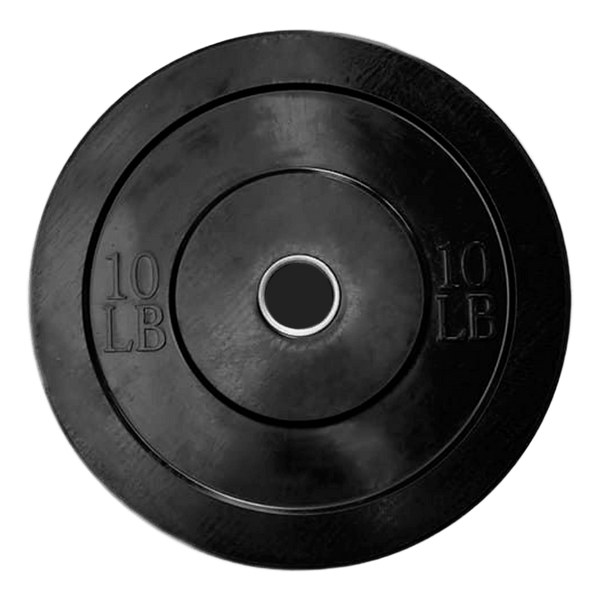 Par de Discos Bumper Olímpicos Negros (10 - 45 lbs) para CrossFit y Halterofilia