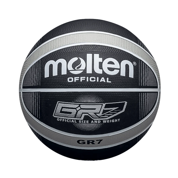 Balón De Basquetbol Tricfiba BGRX7-KS Giugiaro Hule Negro/Gris No.7 Molten