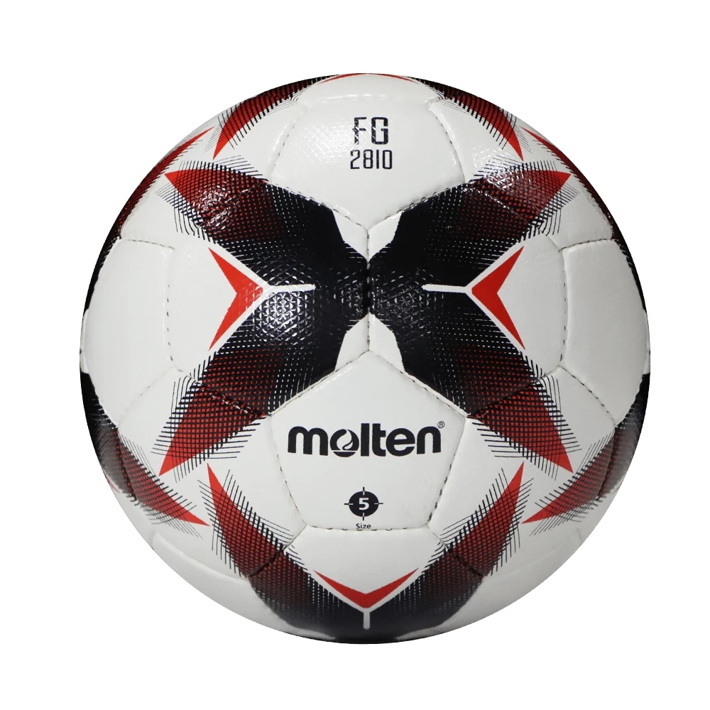 Balón De Futbol Soccer F5R2810-Kr Piel Sintetica Cosido A Mano Blanco Negro Rojo No.5 Molten