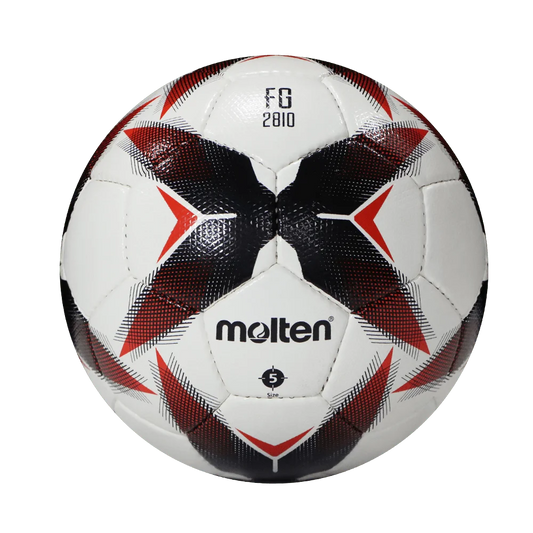 Balón De Futbol Soccer F5R2810-Kr Piel Sintetica Cosido A Mano Blanco Negro Rojo No.5 Molten