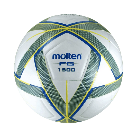 Balón De Soccer Forza F5G1500-By Piel Sintética Laminado Blanco Azul Amarillo No.5 Molten