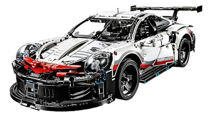 Porsche 911 Rsr Bloques Construccion Auto Deportivos Juego - Blanco yY Rojo