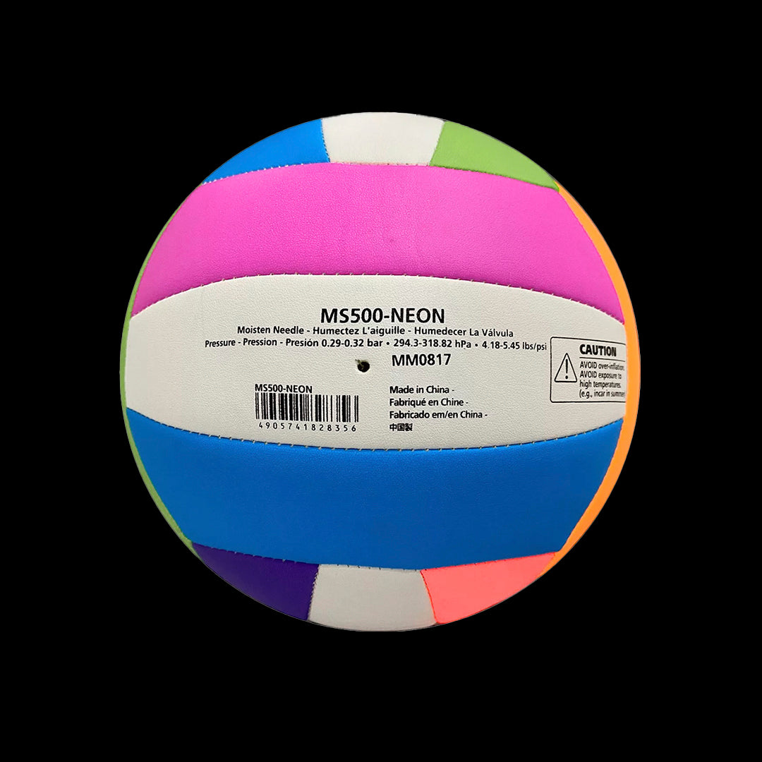 Balón De Voleibol Recreativo MS500-Neon PU Laminado Cosido A Maquina No 5 Molten