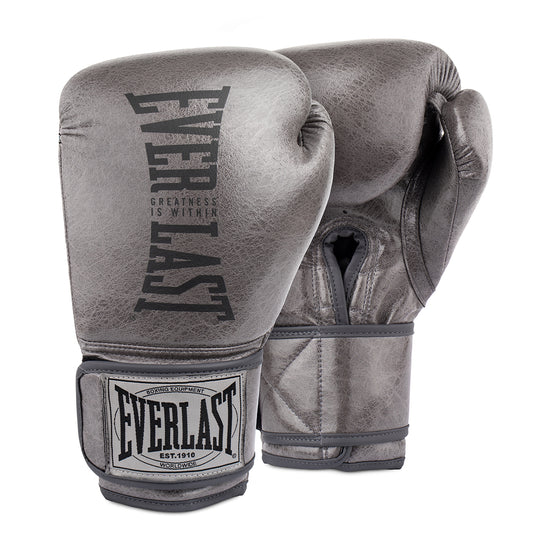 Guantes de Boxeo Everlast Vintage - Estilo Cuero Color Plata
