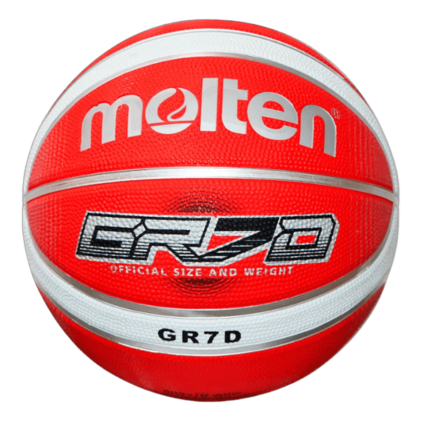 Balon de basquetbol BGRX7TD-WRM Giugiaro hule deep channel rojo blanco no.7 Molten