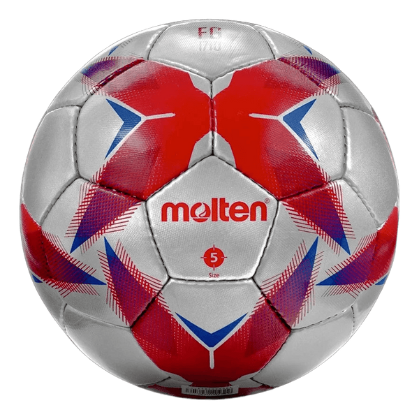 Balón De Futbol Soccer F5R1710-Rb Piel Sintética Cosido A Mano Blanco Azul Rojo No.5 Molten