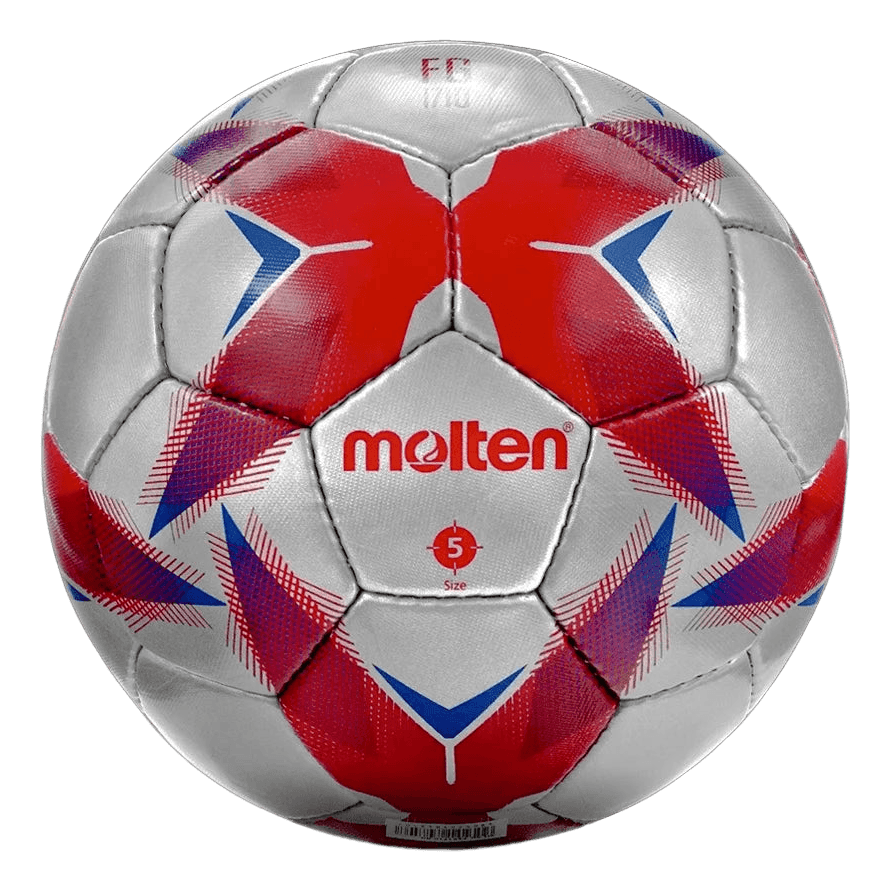 Balón De Futbol Soccer F5R1710-Rb Piel Sintética Cosido A Mano Blanco Azul Rojo No.5 Molten