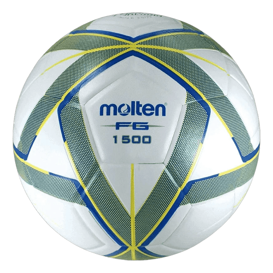 Balón De Soccer Forza F5G1500-By Piel Sintética Laminado Blanco Azul Amarillo No.5 Molten