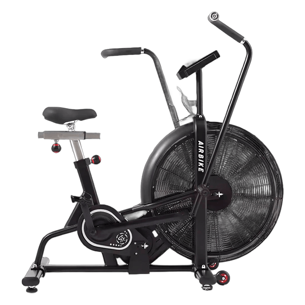 Bicicleta Estática de Aire (Air Bike) – Airo Biker para CrossFit y Entrenamiento Funcional de Cuerpo Completo – Resistencia Infinita por Ventilador, Ideal para Cardio HIIT y Gym en Casa – Negro