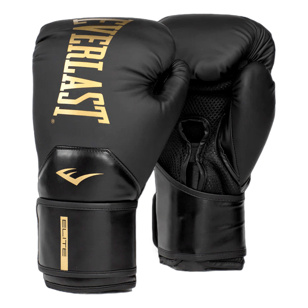 Guantes de Boxeo Everlast Elite 2 - Negro y Dorado