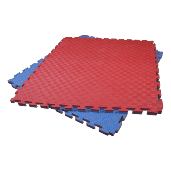Piso Tatami Puzzle Reversible (Rojo/Azul) de Alta Densidad para Artes Marciales y Gimnasios
