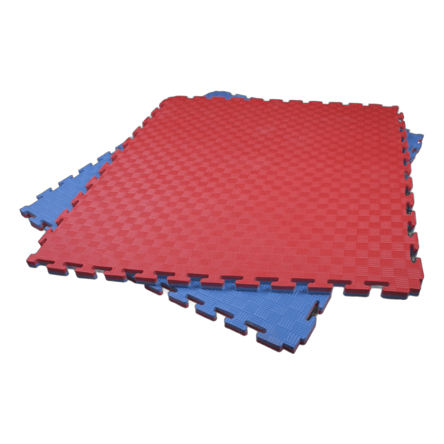 Piso Tatami Puzzle Reversible (Rojo/Azul) de Alta Densidad para Artes Marciales y Gimnasios
